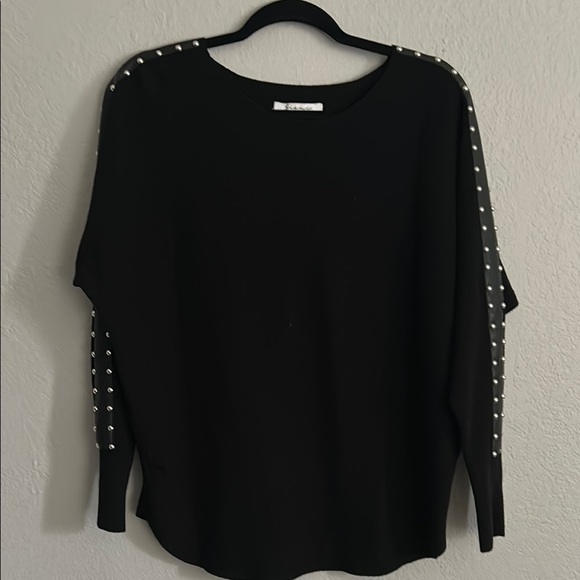 Sioni sweater black with silver studs, women’s size Large. Excellent condition. - Picture 1 of 7